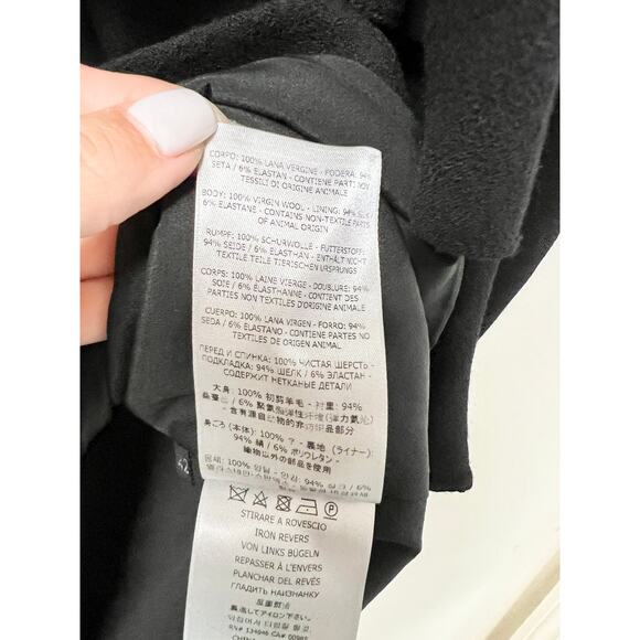 Tom Ford 100% Virgin Wool Asymmetric Shift Mini Dress Black Women's 42 / US 6 - Picture 5 of 6